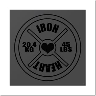 Iron Heart logo design Posters and Art